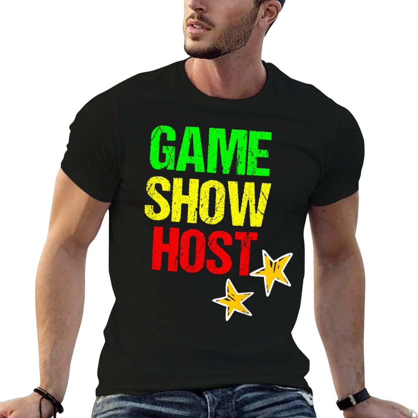 Game Show Host Board Game  Rolled Sleeves T-Shirt