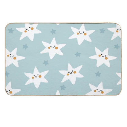 Twinkle Blue  Easy Maintenance Bath Mat