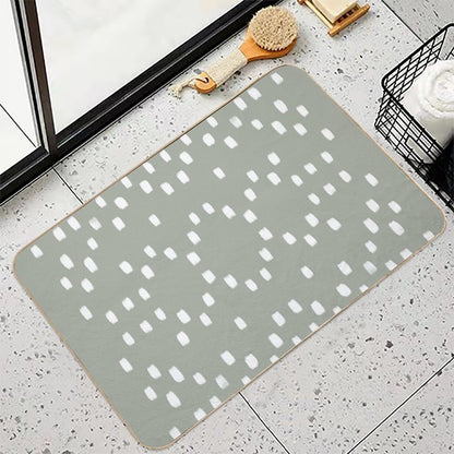Cute Green Dots Pattern  Slip-Resistant Bath Mat