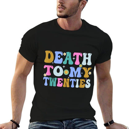 Groovy Death To My Twenties Funny R.I.P 20s 30th Birthday  Heathered Texture T-Shirt