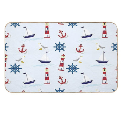 Lighthouse Sailor  Toxin-Free Bath Mat