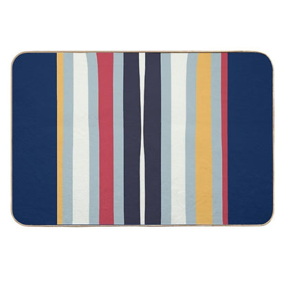 Colorful Stripes  Modern Retro  Absorbent Bath Mat