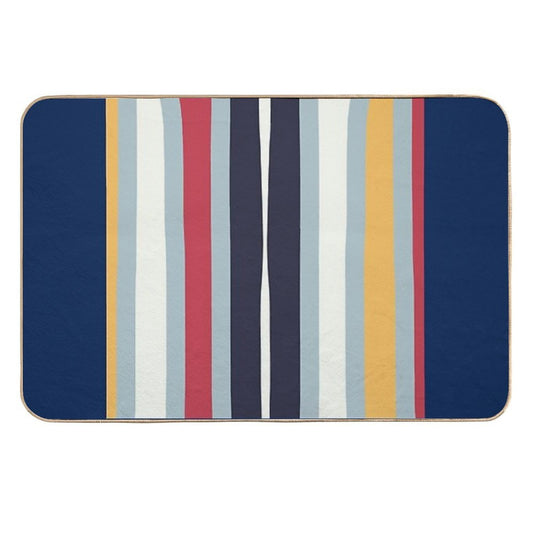 Colorful Stripes  Modern Retro  Absorbent Bath Mat