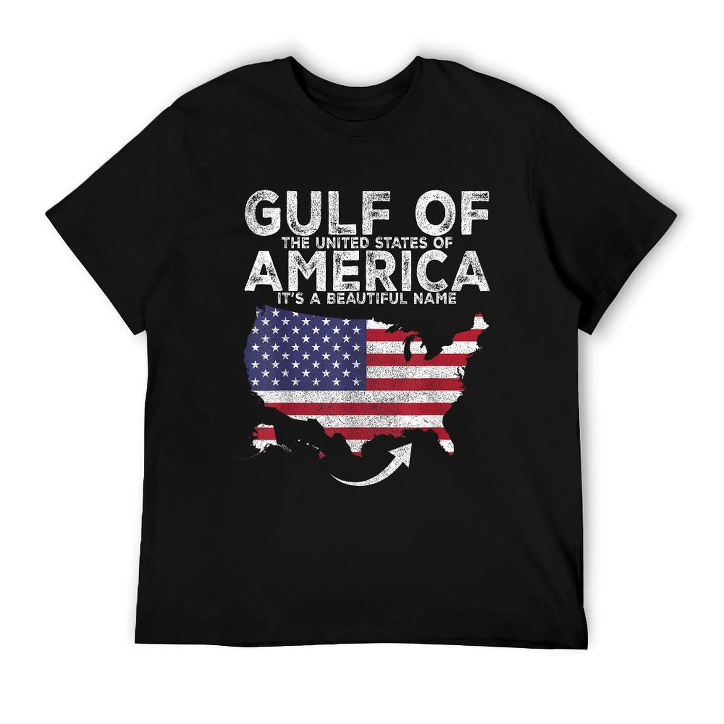 Vintage Gulf of US America It&#39;s A Beautiful Name Relaxed-fit T-Shirt