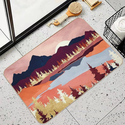 Grapefruit Sky  Slip-Resistant Bath Mat