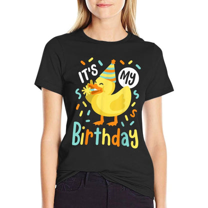 It's My Birthday Rubber Duck Lover Kids Girls Boys Bday Comfortable T-Shirt