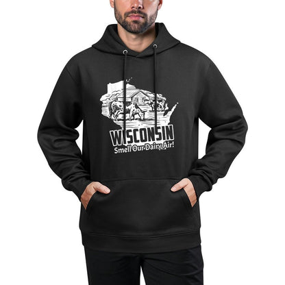 Wisconsin Smell Our Dairy Air - Funny Wisconsin Medium-Weight Fabric Hoodie