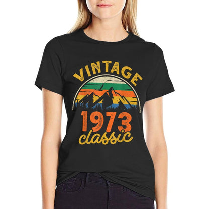 Vintage 1973 Classic 50th Birthday  Easy-care T-Shirt