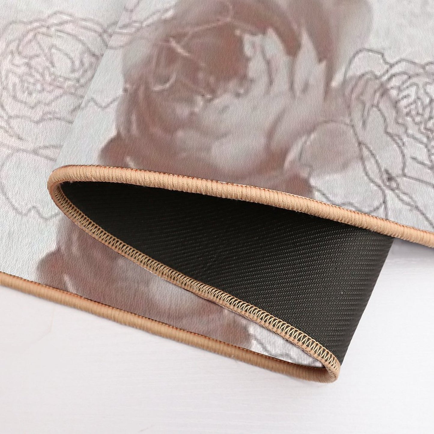 Vintage Rose in Peach Pattern  Absorbent Bath Mat