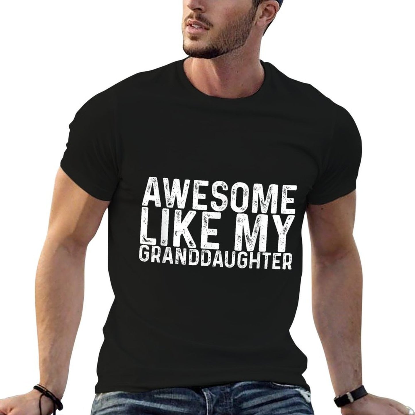 Awesome Like My Daughterss Unisex-Adults Black Small Modern Novelty  Durable T-Shirt