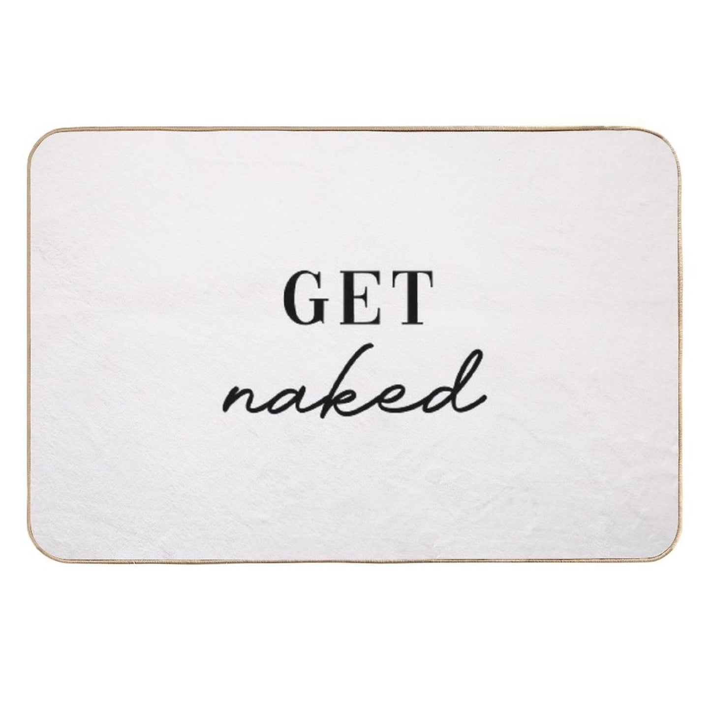 Get Naked Artwork  Long-Lasting Bath Mat