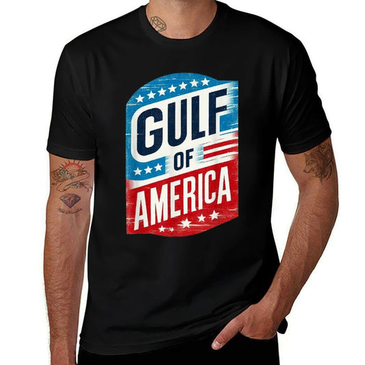 Gulf Of USA America Gulf Mexico Retro Patriotic 4th of July Eco-friendly Material T-Shirt