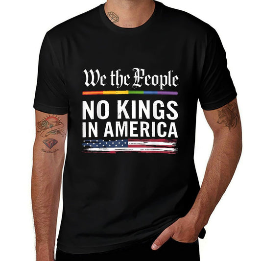 No Kings In America We The People Political Men Women  Classic T-Shirt