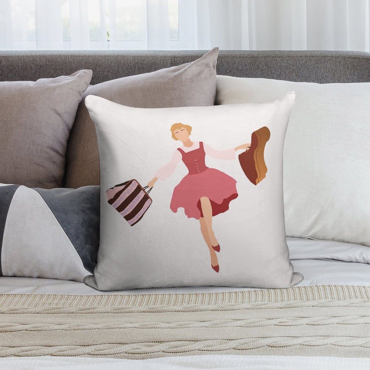 Maria Von Trapp Soft Anti-Pilling Throw Pillow