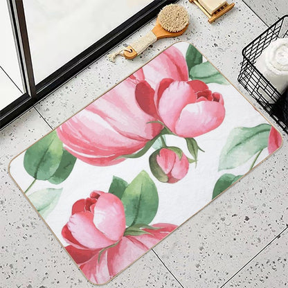 Peony Flowers  Odorless Bath Mat