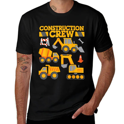 Construction Crew Worker Excavator Toddler Boys Girls  Versatile T-Shirt