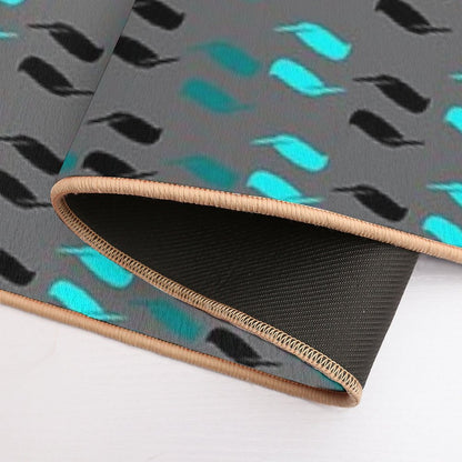 Aqua And Teal  Long-Lasting Bath Mat