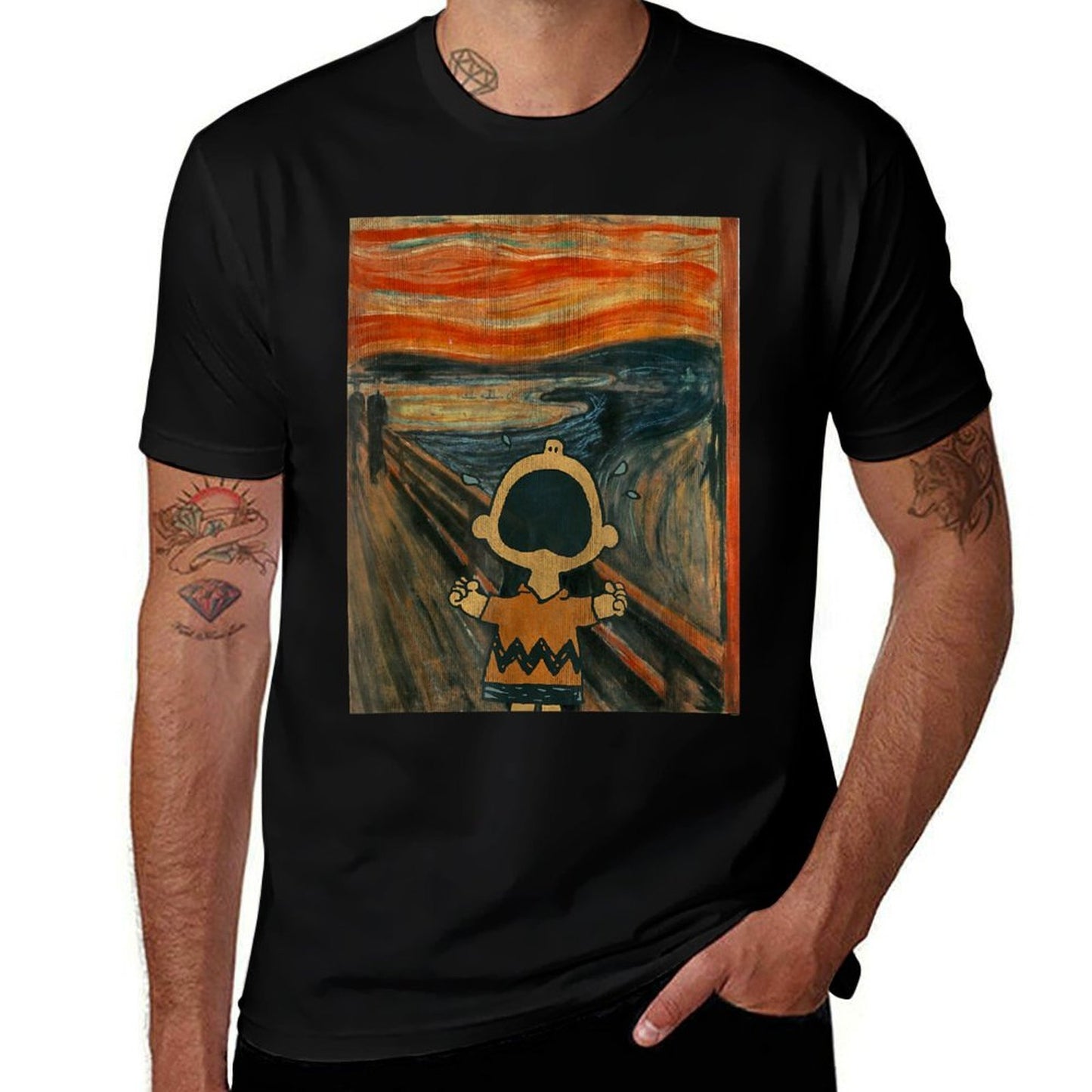 Peanuts Charlie Brown Scream Artsy  Classic T-Shirt