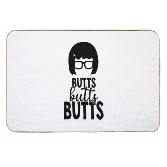 Bobs Animated Sitcom Burgers - Butts Butts Butts  Repositionable Bath Mat
