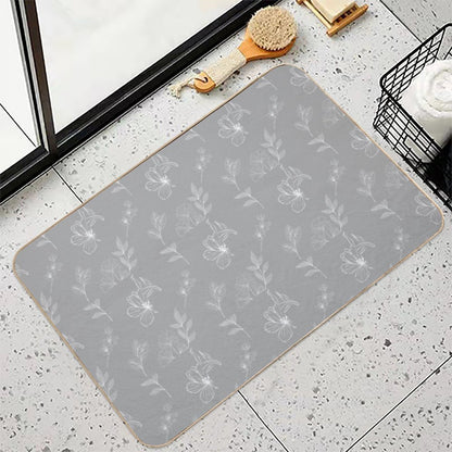 Cute Floral Pattern  Dirt-Trapping Bath Mat