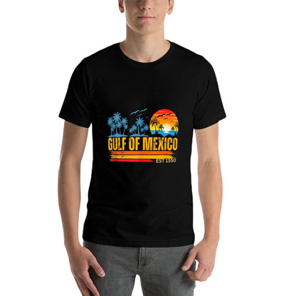 Gulf of Mexico Retro Vintage Beach Mens Women  Breathable T-Shirt