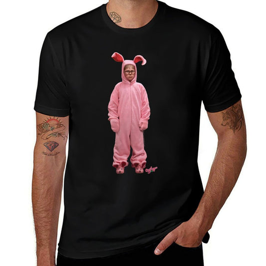 A Christmas Story Ralphie Pink Bunny Pink Nightmare  Tagless Design T-Shirt