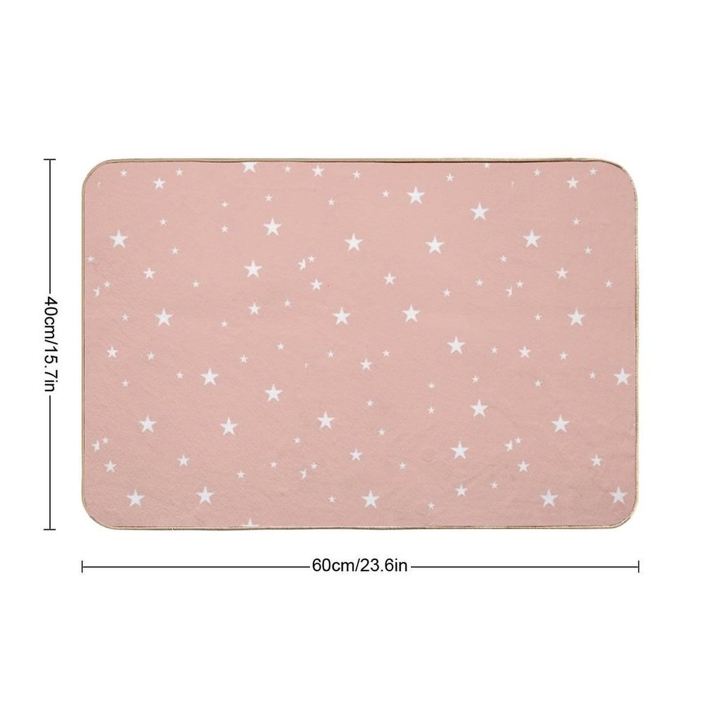 Pastel Star Pattern  Stain-Proof Bath Mat