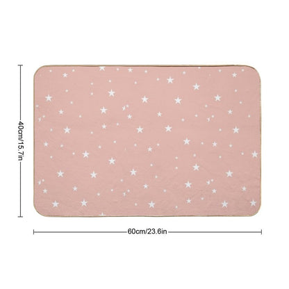 Pastel Star Pattern  Stain-Proof Bath Mat