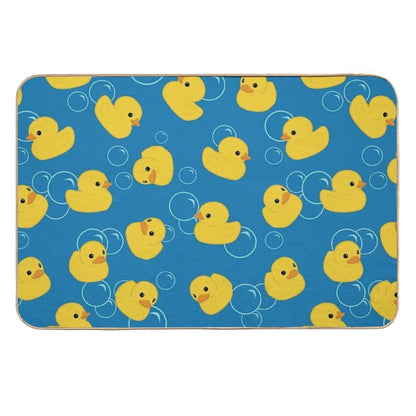 Cute Yellow Bath Duck Pattern Durable Bath Mat