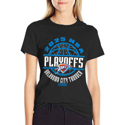 NBA Official Oklahoma City Thunder 2025 Playoffs Game Time Eco-friendly Material T-Shirt