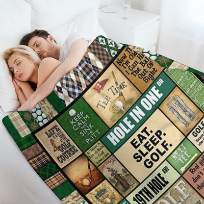Golf Vintage Pattern Velvety-soft Throw Blanket
