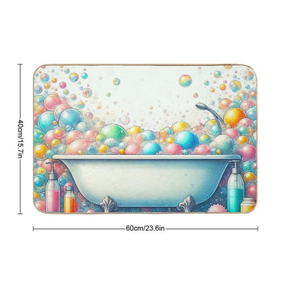 Soap Bubble Bath.  Versatile Bath Mat