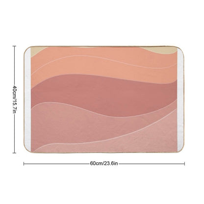 Saharan Boho Waves  Slip-Resistant Bath Mat