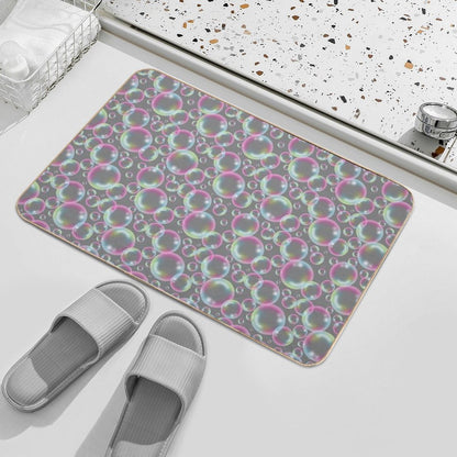 Bubbly Bubbles (Grey)  High-Traffic Bath Mat