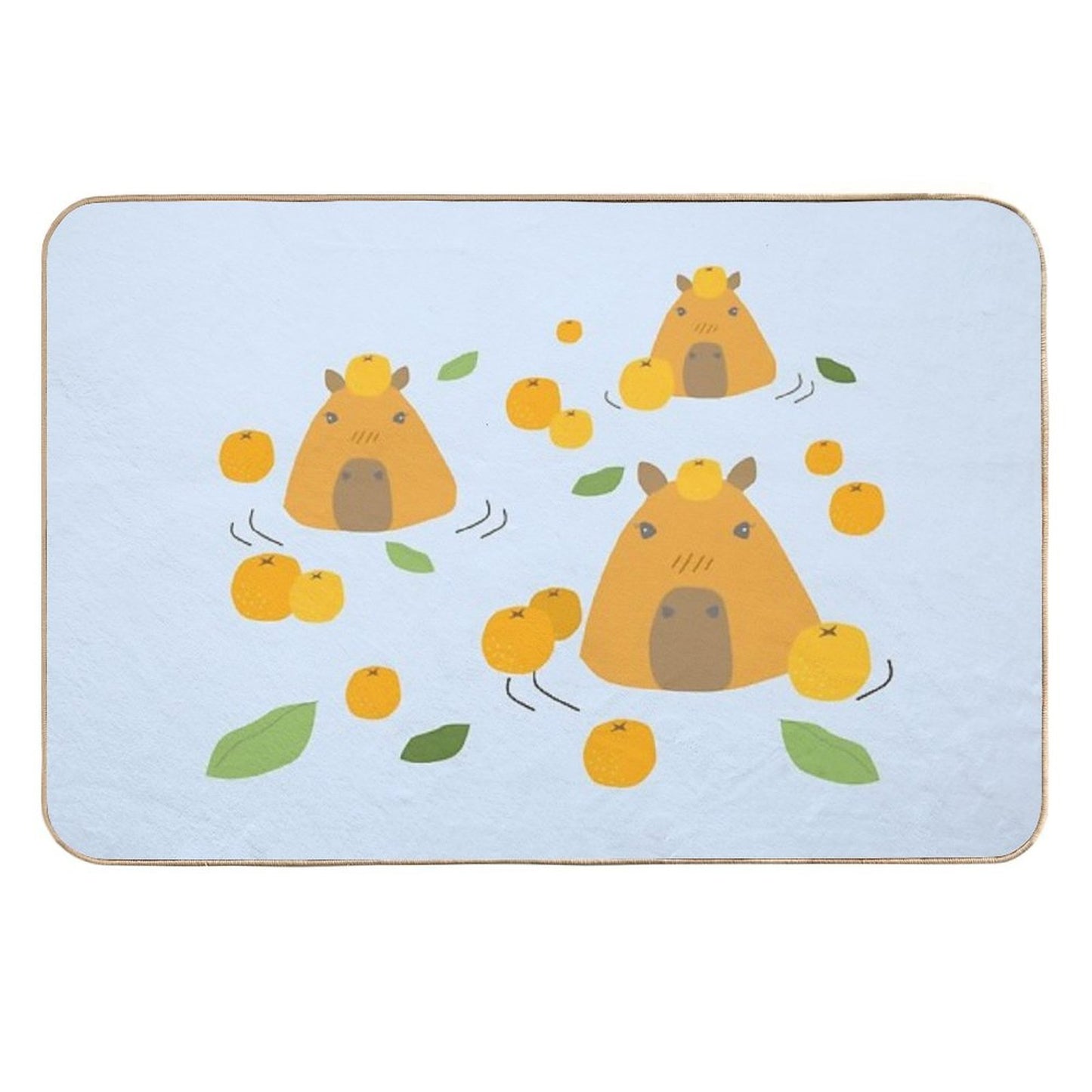 Capybara Bath Wiht Yuzu  Eco-Friendly Bath Mat