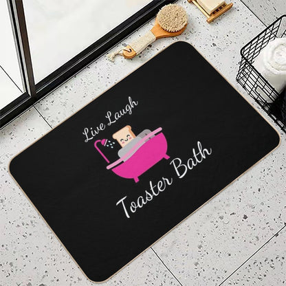 Live Laugh Toaster Bath Toast Toaster  Eco-Friendly Bath Mat
