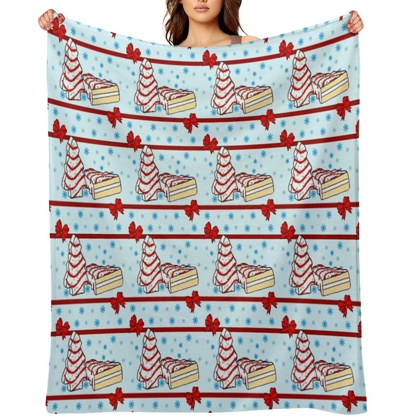 Little Debbie Christmas Cakes Velvety-soft Throw Blanket