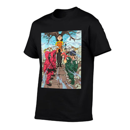 Squid Game Iconic Red Light Green Light Game Chest Poster Premium  Cotton T-Shirt