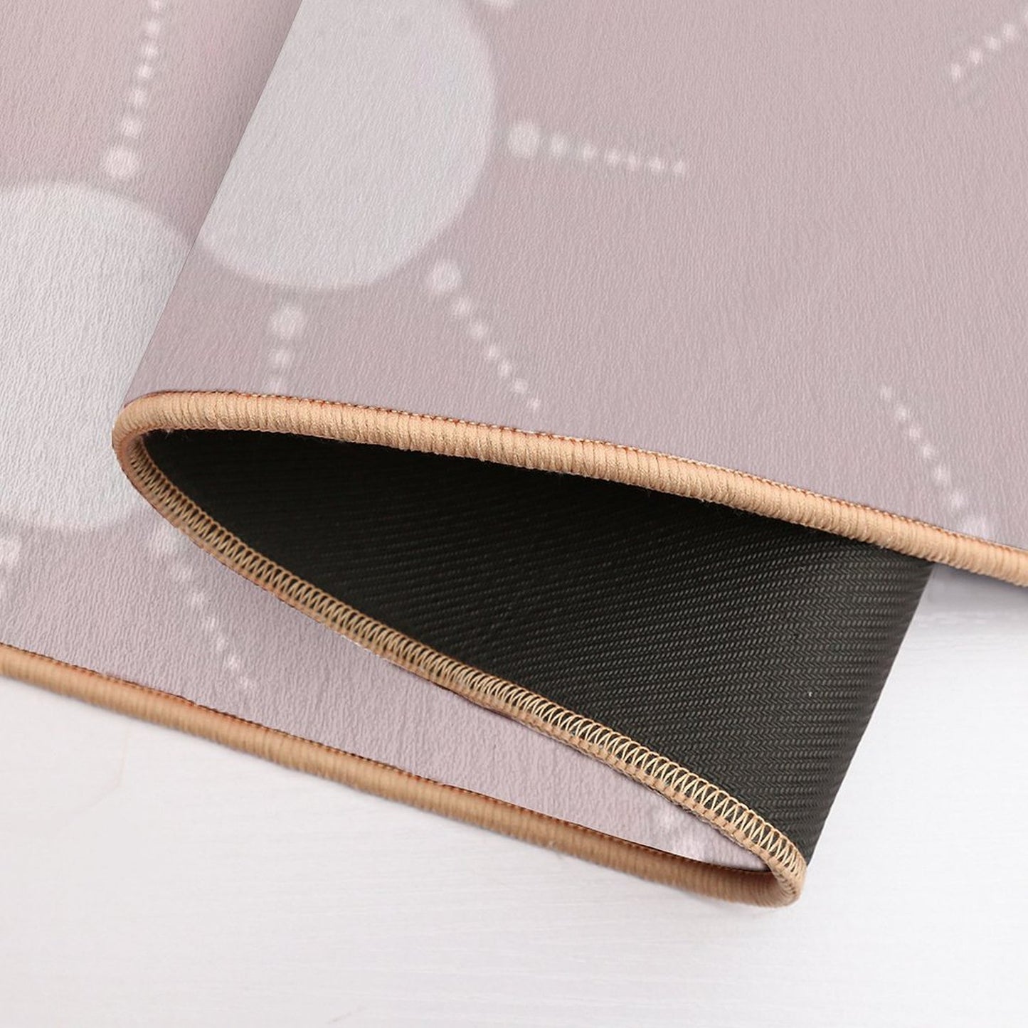 Pretty Polka Dots Sun Pattern Boho Aesthetic In Muted Colors Gray Pink  High-Traffic Bath Mat