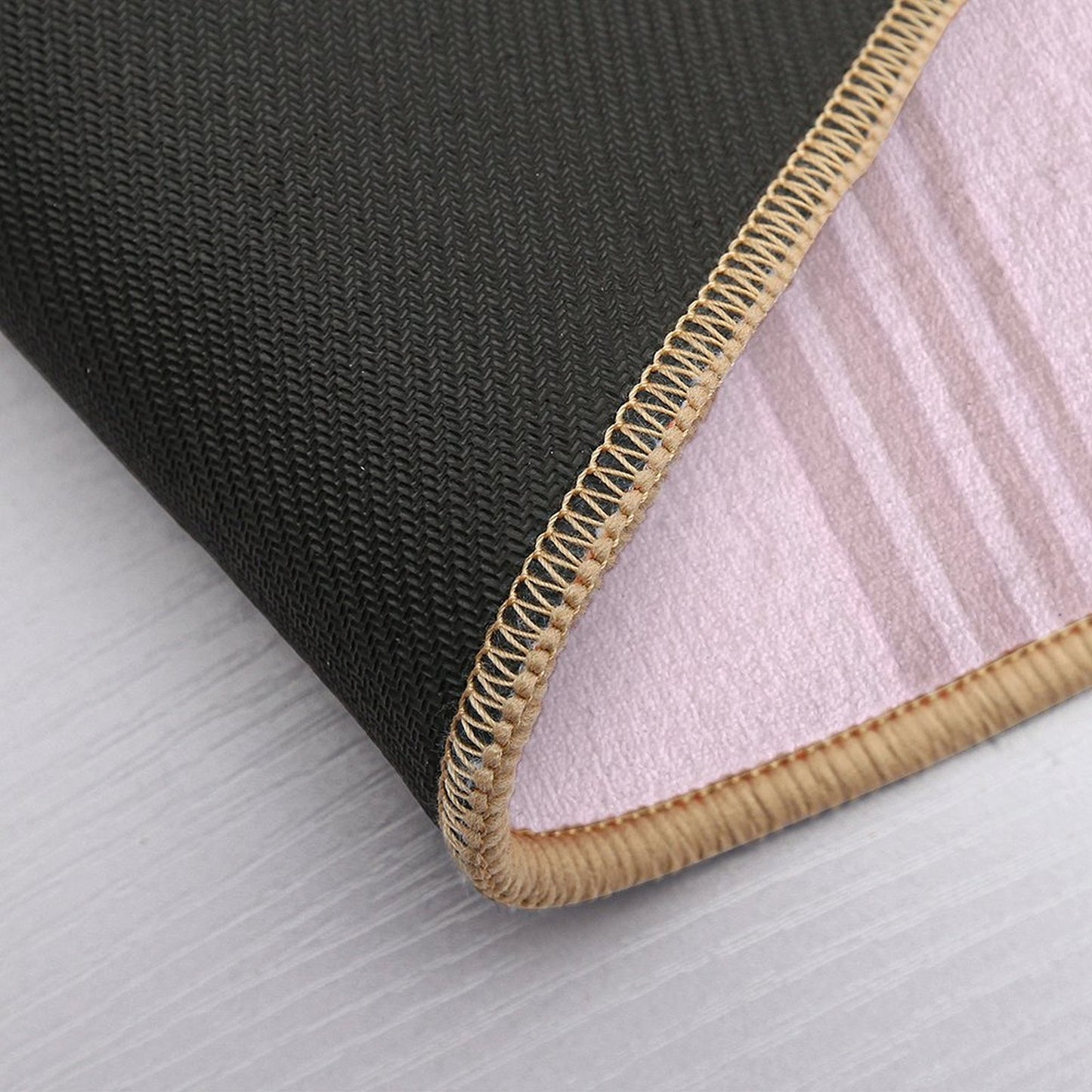 Shades of Pink with An Elegant Vertical Stripe Pattern  Versatile Bath Mat
