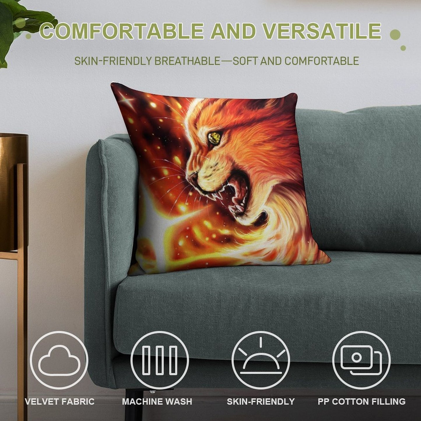 Fire Star Soft Easy Maintenance Throw Pillow