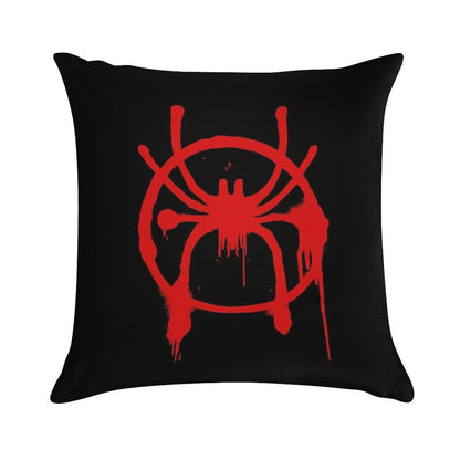 Miles Morales Into The Spider-Verse Logo Soft Fade-Resistant Throw Pillow