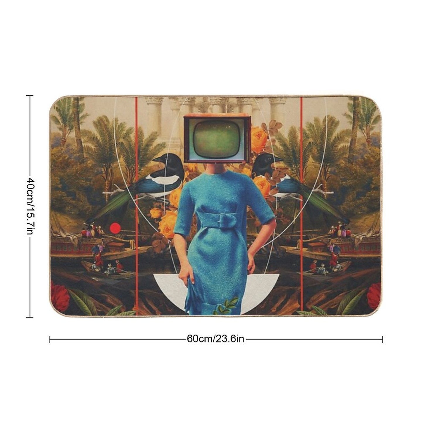 Her Asymmetries  Easy To Clean Bath Mat