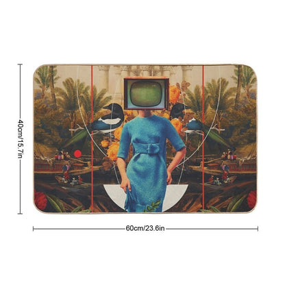 Her Asymmetries  Easy To Clean Bath Mat