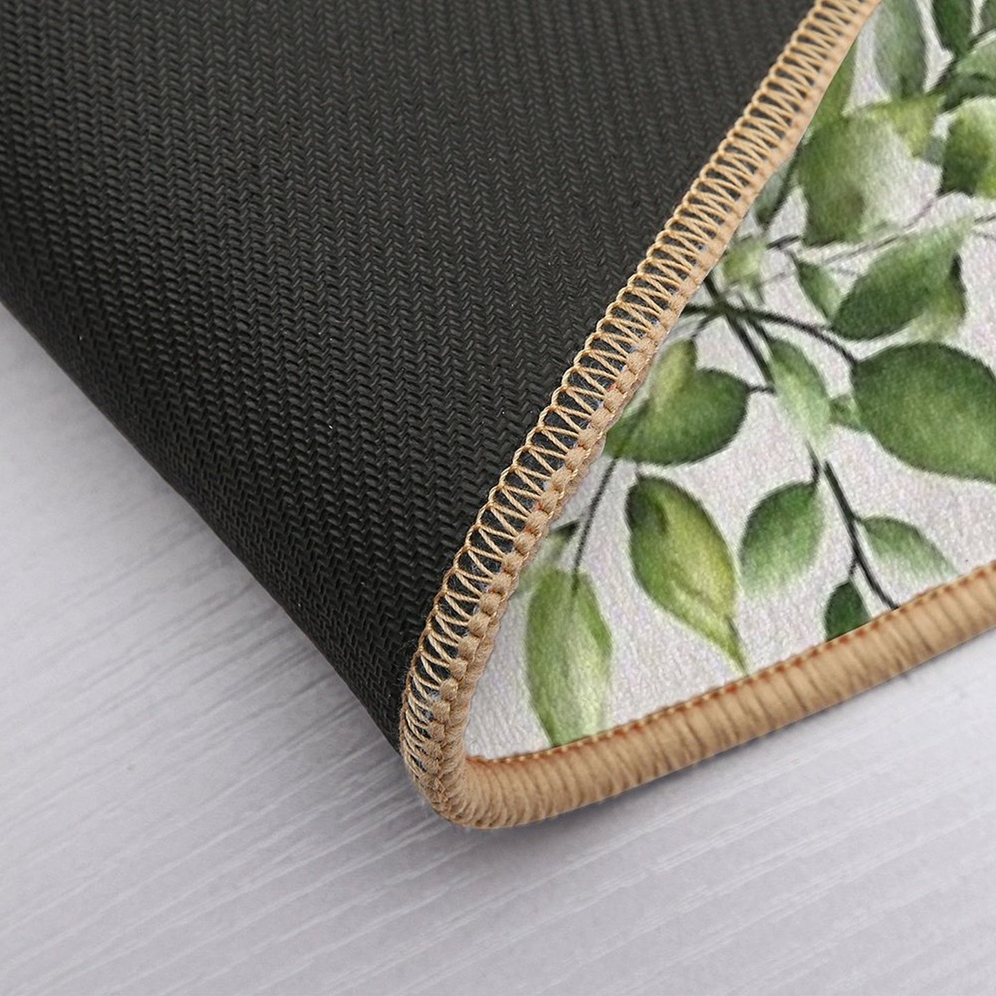 Watercolor Leaves  Anti-Trip Bath Mat