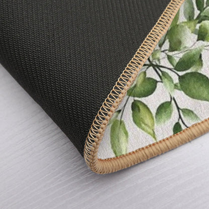 Watercolor Leaves  Anti-Trip Bath Mat
