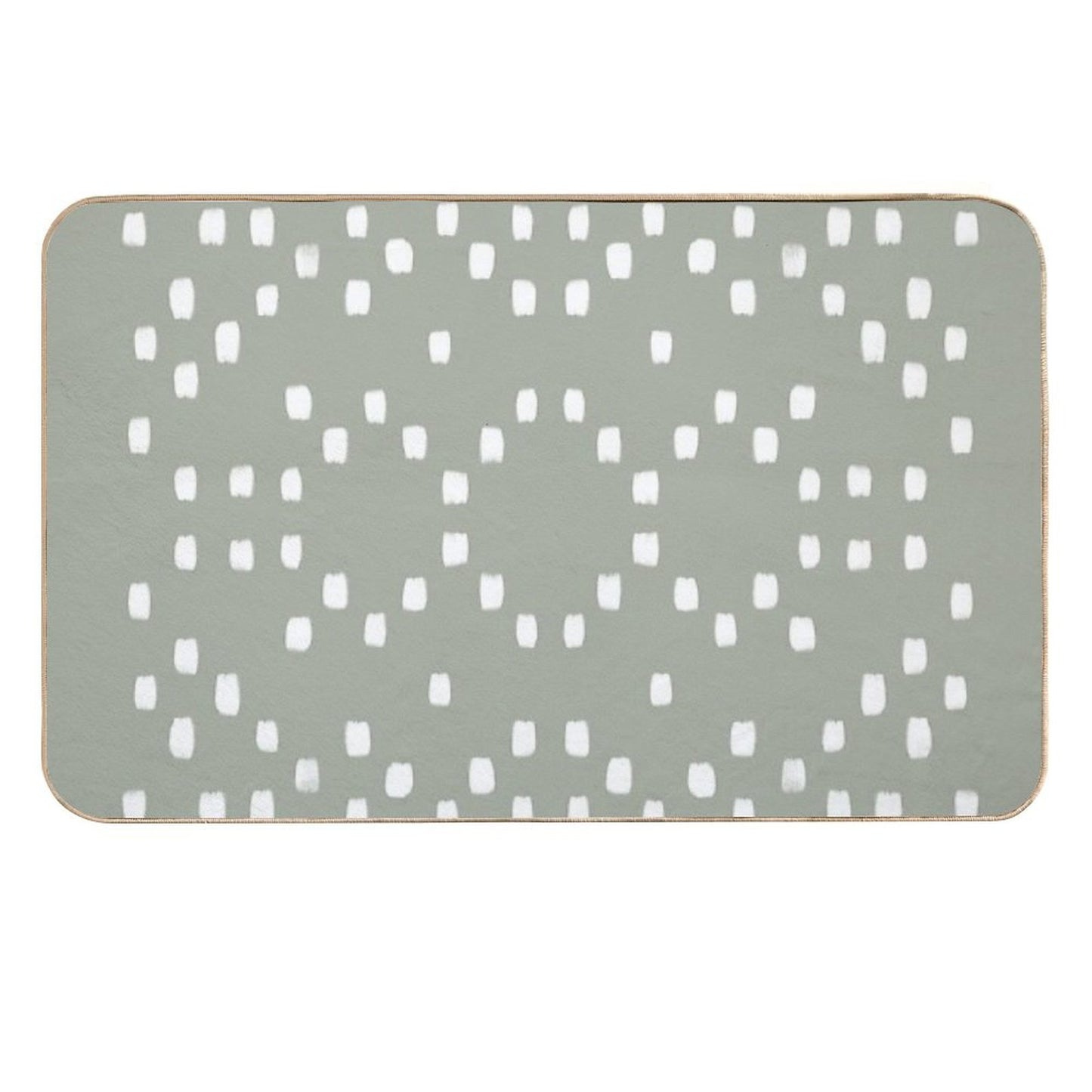 Cute Green Dots Pattern  Slip-Resistant Bath Mat