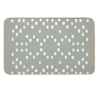 Cute Green Dots Pattern  Slip-Resistant Bath Mat