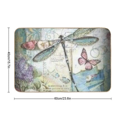 DRAGONFLY ANGEL  Slip-Resistant Bath Mat