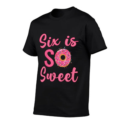 Kids 6th Donut Birthday Party Six Year Old Sweet Girl  Lightweight T-Shirt